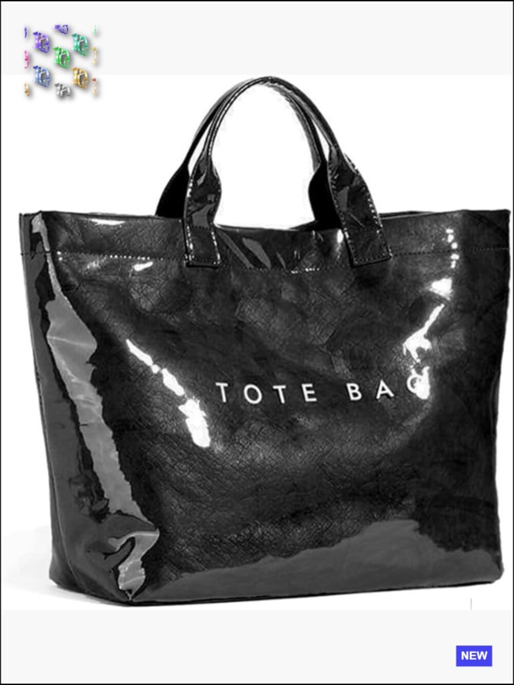 Large PVC Tote Bag Letter Print Handbag Clear Shopping Hobo Shoulder Bag